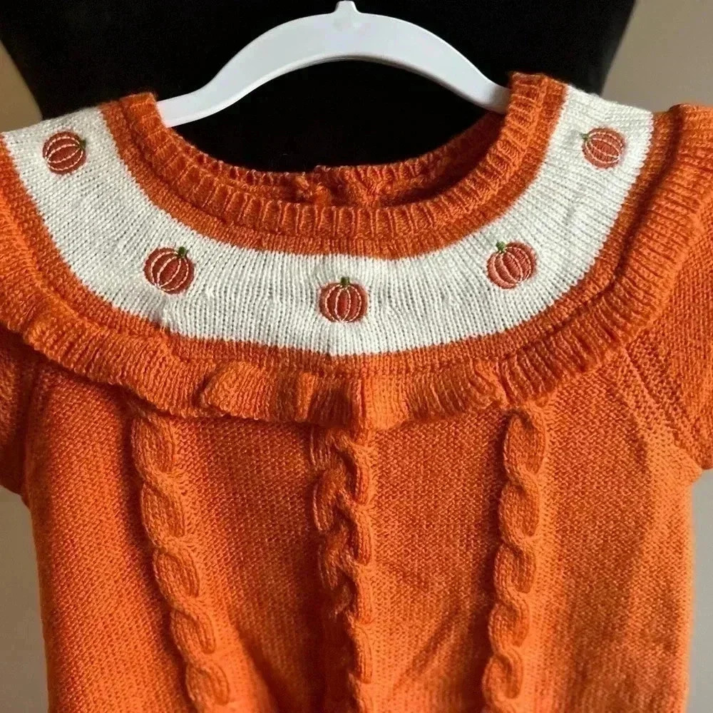 GIRLS CRAZY EIGHT (GYMBOREE) BEAUTIFUL PUMKIN DRESS SIZE 2 YEARS - Picture 6 of 7